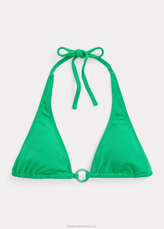 top de bikini halter con aro en O mujer jadeíta Ralph Lauren 2XR2V3235