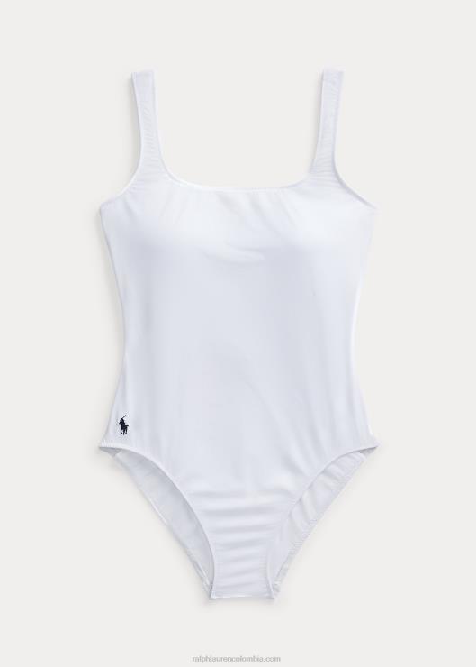 traje de baño de una pieza con espalda descubierta mujer blanco Ralph Lauren 2XR2V3311