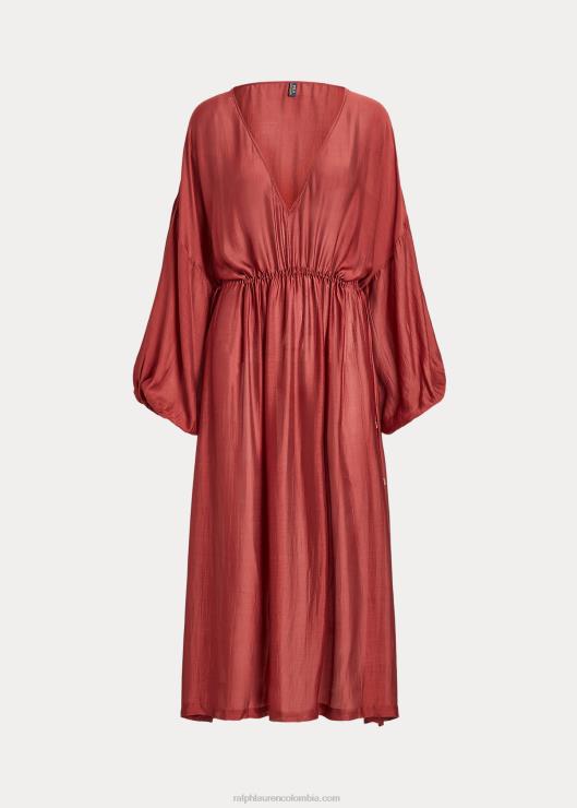 vestido con manga de blusón mujer tierra de siena Ralph Lauren 2XR2V3142