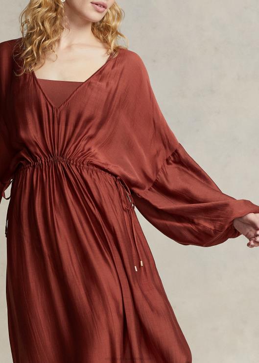 vestido con manga de blusón mujer tierra de siena Ralph Lauren 2XR2V3142