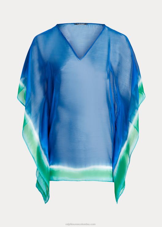 vestido de gasa arrugada ombre mujer multi Ralph Lauren 2XR2V9431