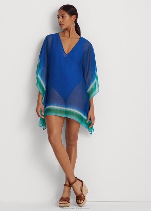 vestido de gasa arrugada ombre mujer multi Ralph Lauren 2XR2V9431