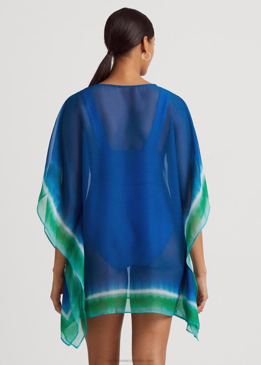 vestido de gasa arrugada ombre mujer multi Ralph Lauren 2XR2V9431