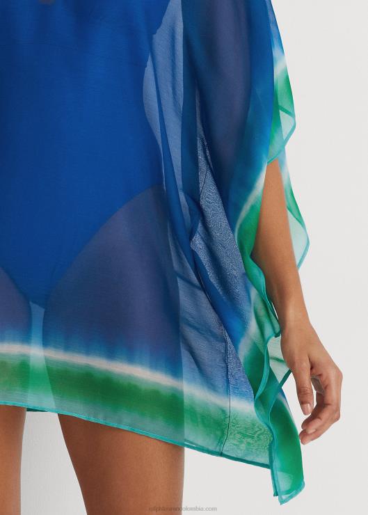 vestido de gasa arrugada ombre mujer multi Ralph Lauren 2XR2V9431