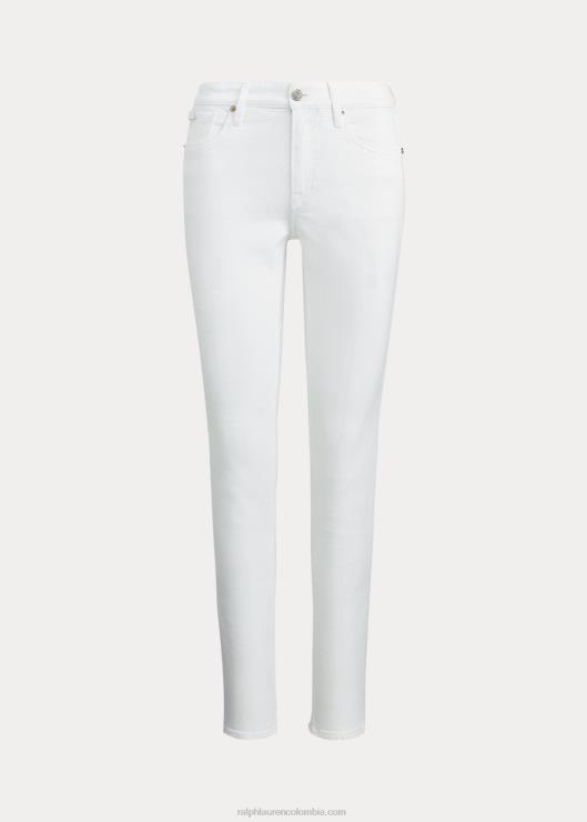 160 jeans ajustados mujer enjuagado blanco Ralph Lauren 2XR2V9354