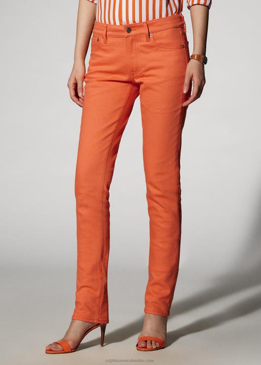 jeans ajustados 160 mujer amapola naranja Ralph Lauren 2XR2V3495
