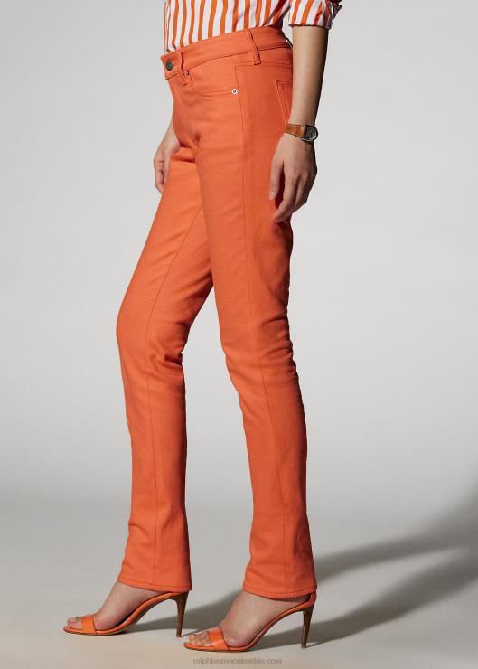 jeans ajustados 160 mujer amapola naranja Ralph Lauren 2XR2V3495