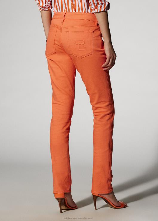 jeans ajustados 160 mujer amapola naranja Ralph Lauren 2XR2V3495