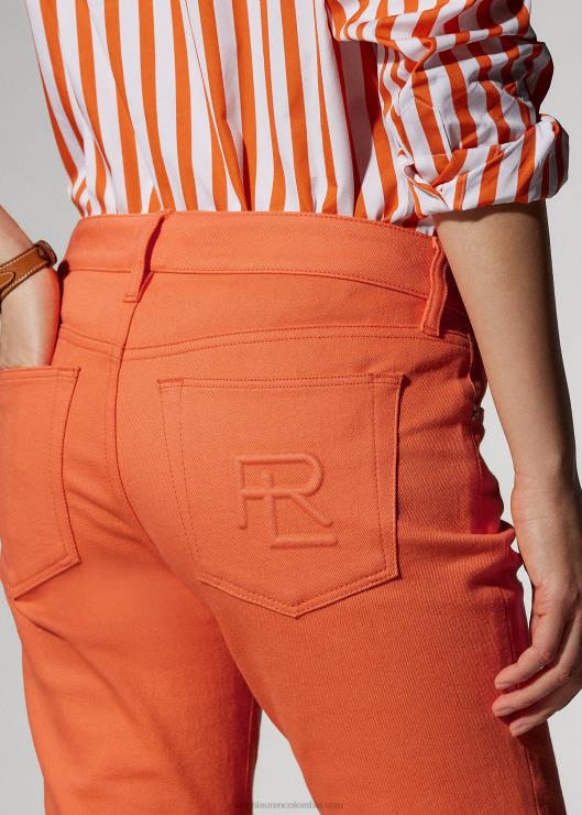 jeans ajustados 160 mujer amapola naranja Ralph Lauren 2XR2V3495