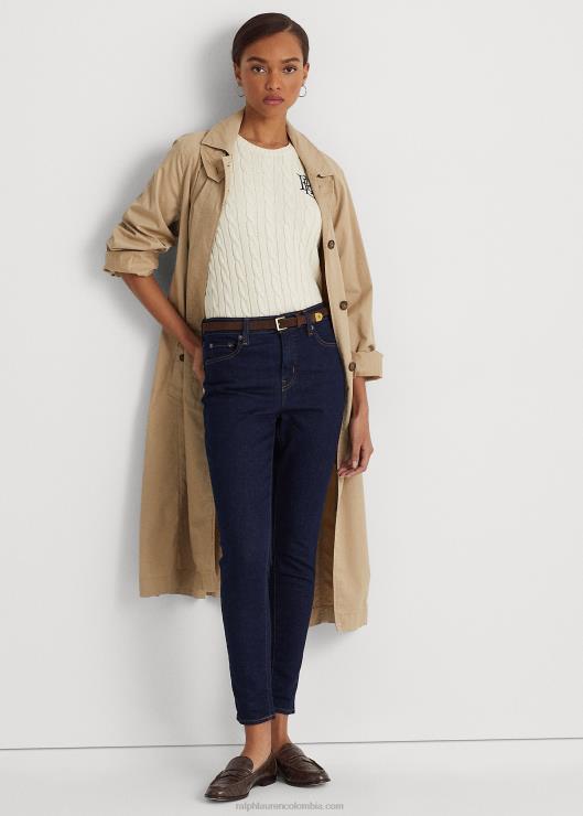 jeans ajustados con tiro alto mujer enjuagar lavar Ralph Lauren 2XR2V4197