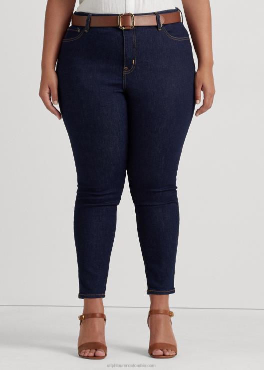 jeans ajustados con tiro alto mujer enjuagar lavar Ralph Lauren 2XR2V4728