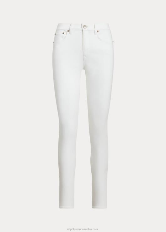 jeans ajustados con tiro alto mujer lavado blanco Ralph Lauren 2XR2V4391