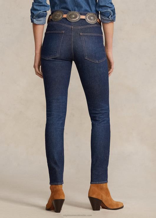 jeans ajustados de tiro alto mujer lavado de celebridades Ralph Lauren 2XR2V3149