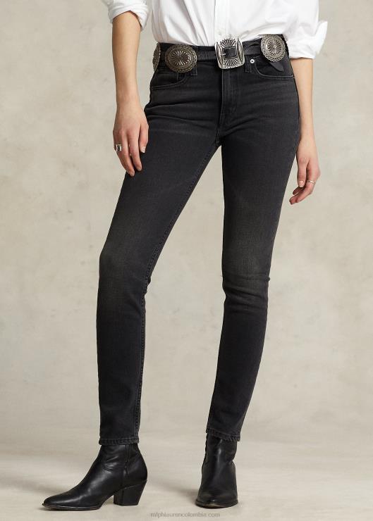 jeans ajustados tompkins mujer negro lavado Ralph Lauren 2XR2V4752