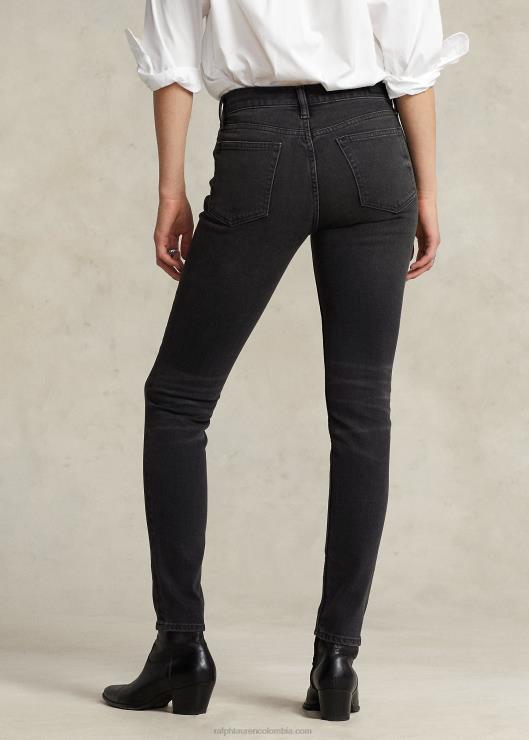 jeans ajustados tompkins mujer negro lavado Ralph Lauren 2XR2V4752