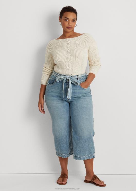 jeans capri anchos mujer lavado riviera Ralph Lauren 2XR2V4816