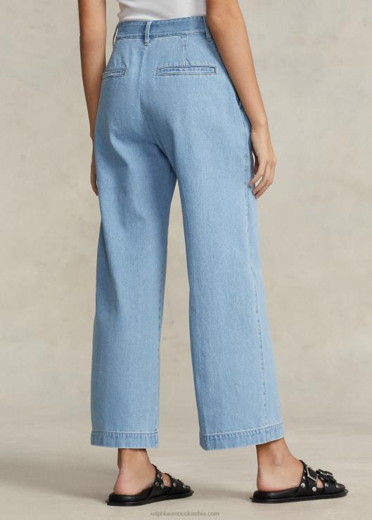 jeans capri de tiro alto y pernera ancha mujer lavado geffen Ralph Lauren 2XR2V2951