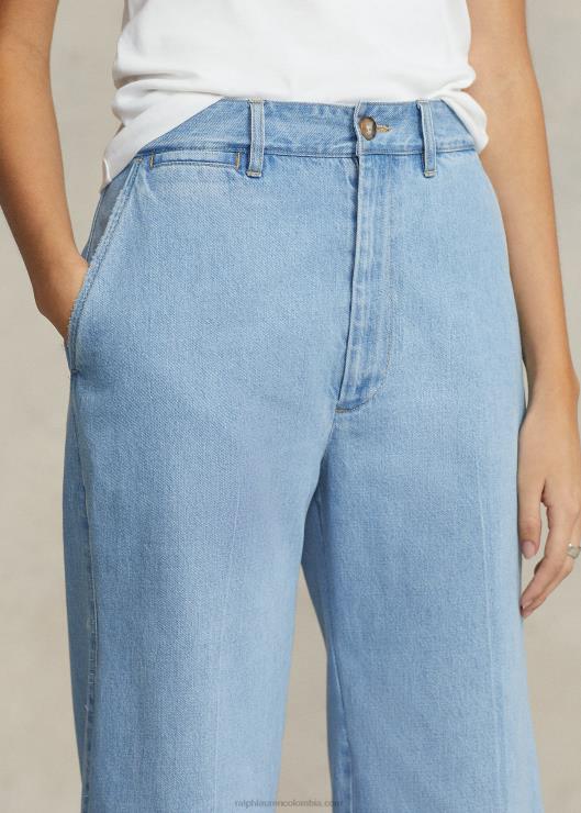 jeans capri de tiro alto y pernera ancha mujer lavado geffen Ralph Lauren 2XR2V2951