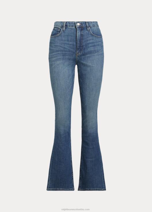 jeans con tiro alto mujer lavado de pastizales Ralph Lauren 2XR2V4175