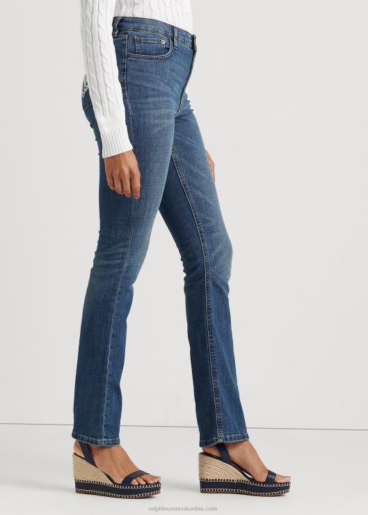 jeans con tiro alto mujer lavado de pastizales Ralph Lauren 2XR2V4175