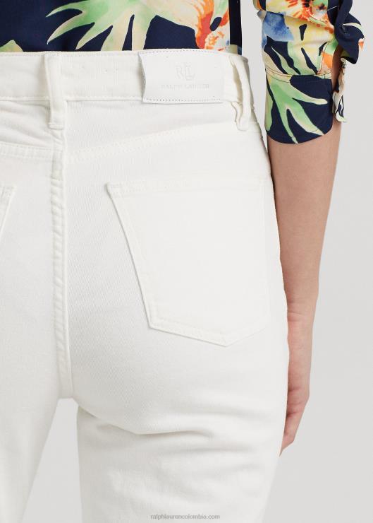 jeans rectos con tiro alto mujer lavado blanco Ralph Lauren 2XR2V4475