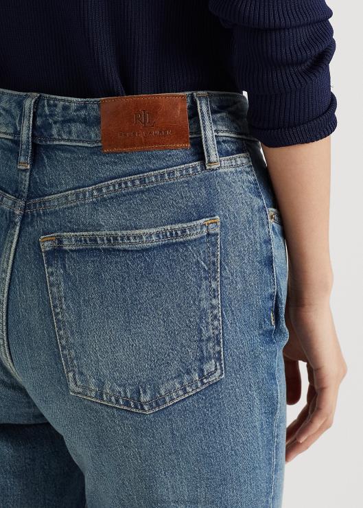 jeans rectos con tiro alto mujer lavado de pastizales Ralph Lauren 2XR2V9446