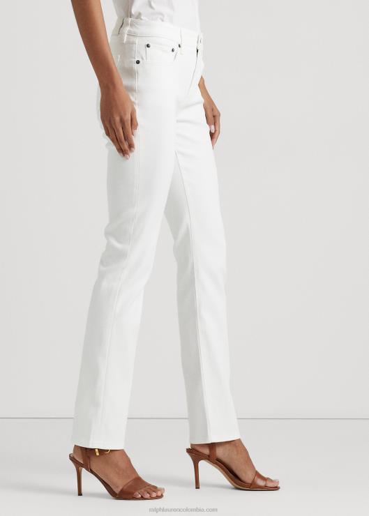jeans rectos de tiro medio mujer blanco Ralph Lauren 2XR2V4263