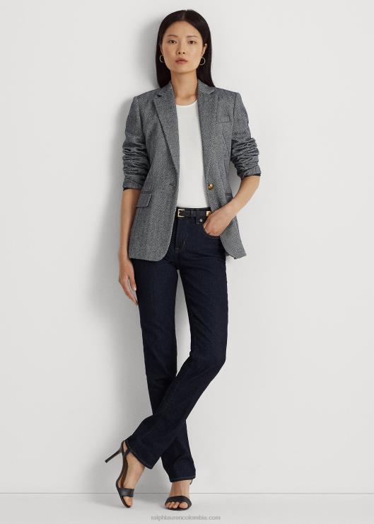 jeans rectos de tiro medio mujer denim lavado aclarado oscuro Ralph Lauren 2XR2V4257