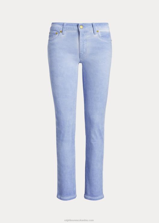 jeans rectos revestidos de talle medio mujer lavado azul guijarro Ralph Lauren 2XR2V4369