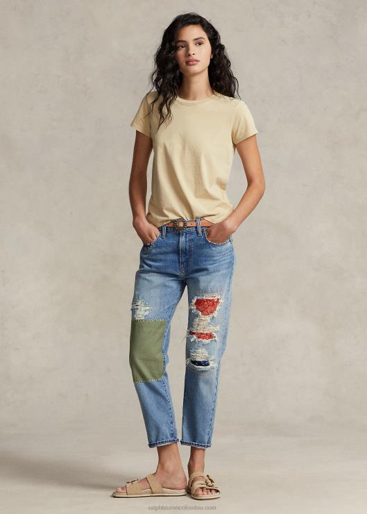 los vaqueros ajustados tapered patchwork mujerRalph Lauren 2XR2V3217