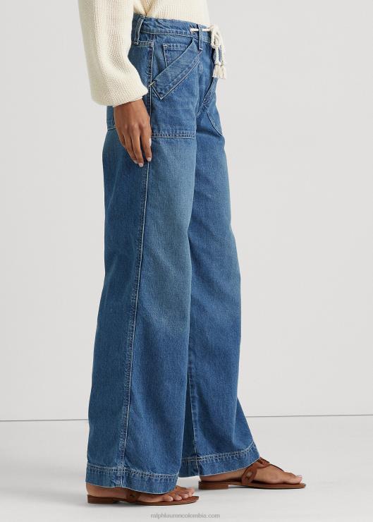 vaqueros anchos mujer lavado de pastizales Ralph Lauren 2XR2V9548