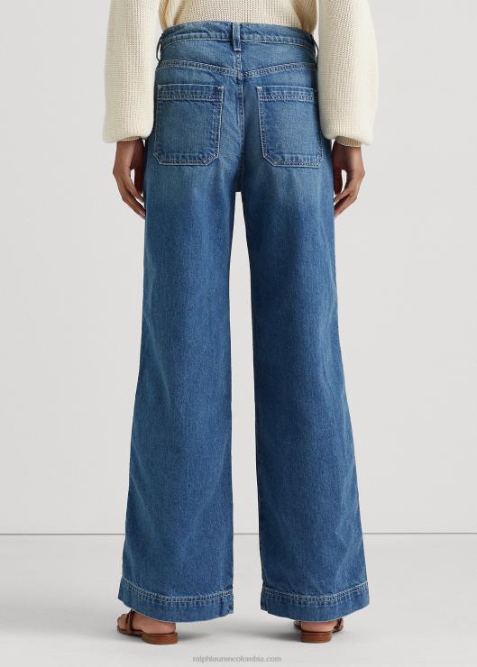 vaqueros anchos mujer lavado de pastizales Ralph Lauren 2XR2V9548