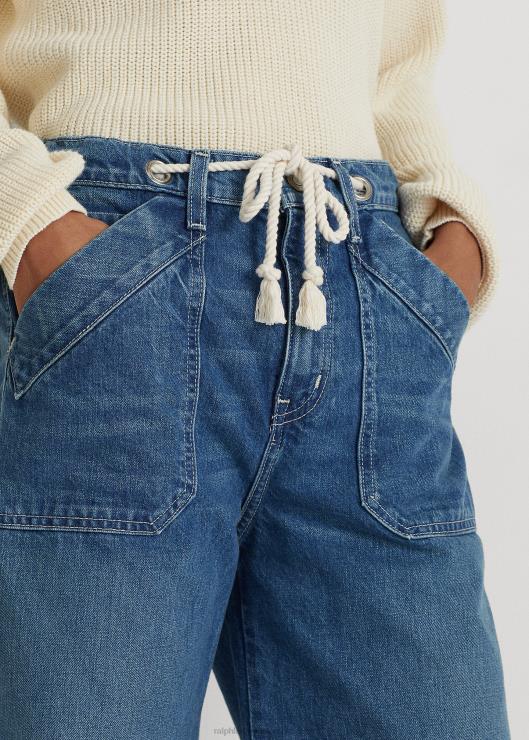 vaqueros anchos mujer lavado de pastizales Ralph Lauren 2XR2V9548