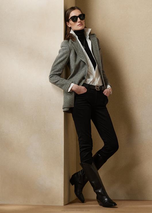 vaqueros de 105 cigarrillos mujer negro crujiente Ralph Lauren 2XR2V3585