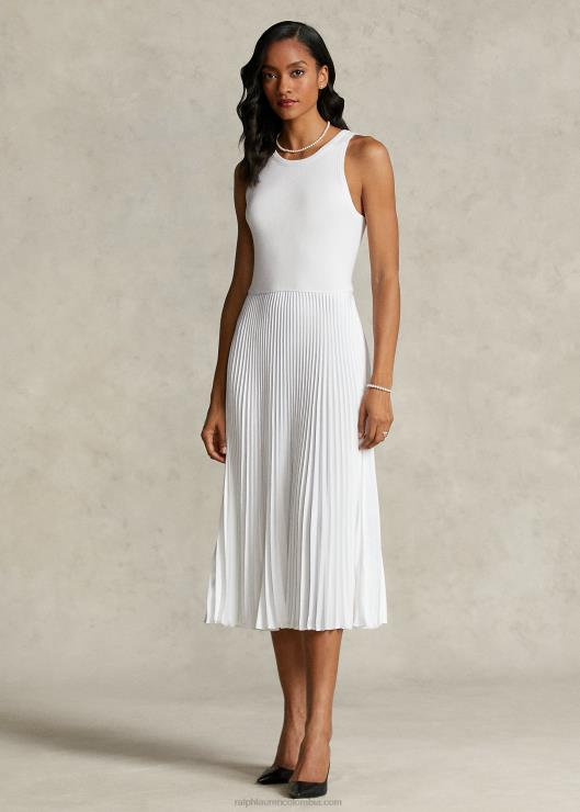el vestido plisado de la colección spelman mujer blanco Ralph Lauren 2XR2V3313