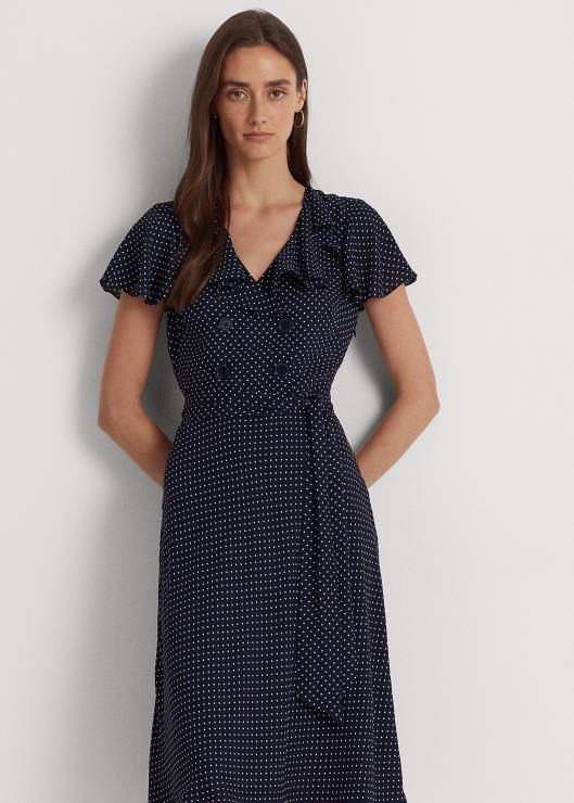 vestido con cinturón y lunares de georgette mujerRalph Lauren 2XR2V9570