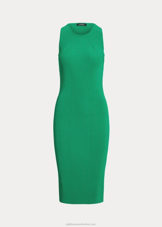 vestido de canalé sin mangas mujer hoja de palma Ralph Lauren 2XR2V3923