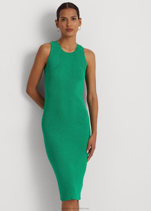 vestido de canalé sin mangas mujer hoja de palma Ralph Lauren 2XR2V3923