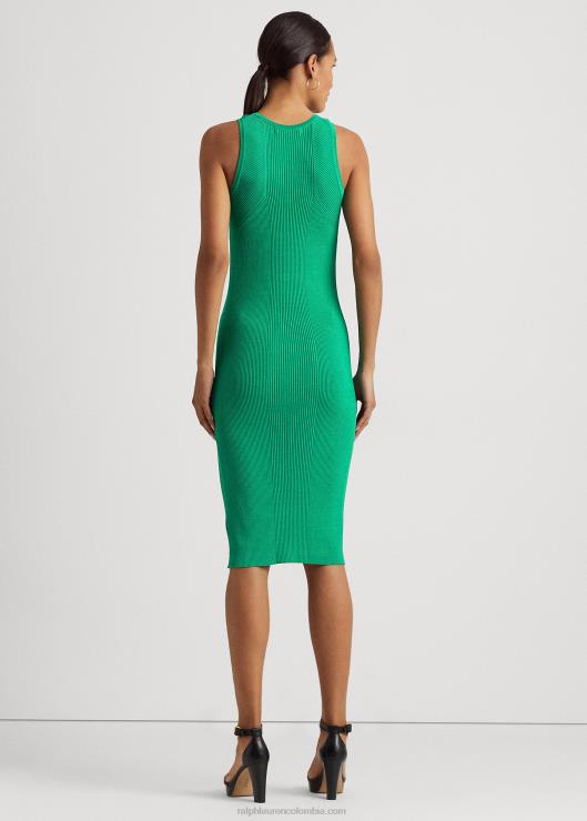 vestido de canalé sin mangas mujer hoja de palma Ralph Lauren 2XR2V3923