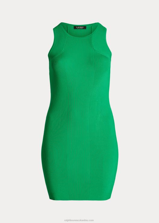 vestido de canalé sin mangas mujer hoja de palma Ralph Lauren 2XR2V4543