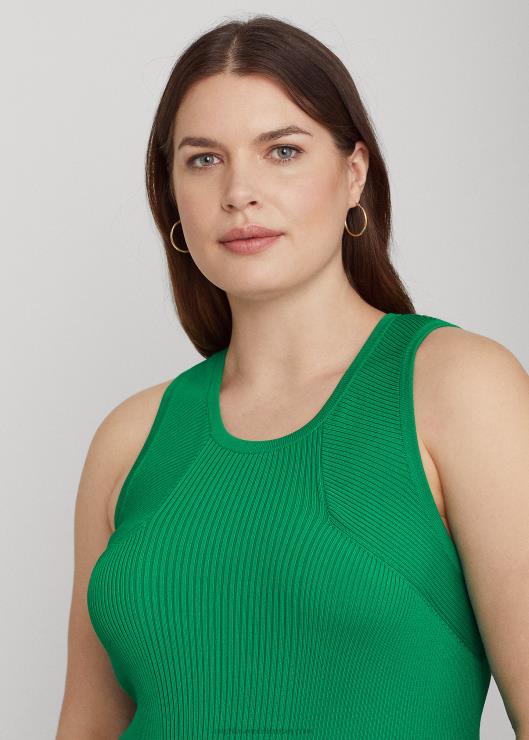 vestido de canalé sin mangas mujer hoja de palma Ralph Lauren 2XR2V4543