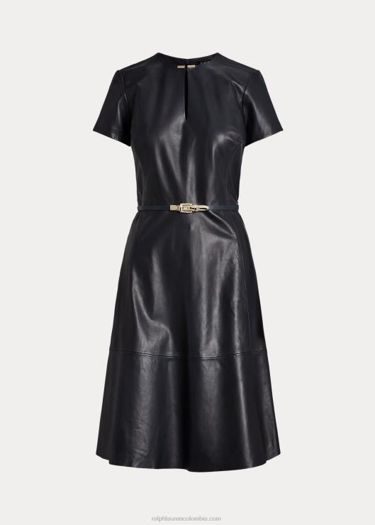vestido de cuero elástico con cinturón mujer Armada Ralph Lauren 2XR2V9547