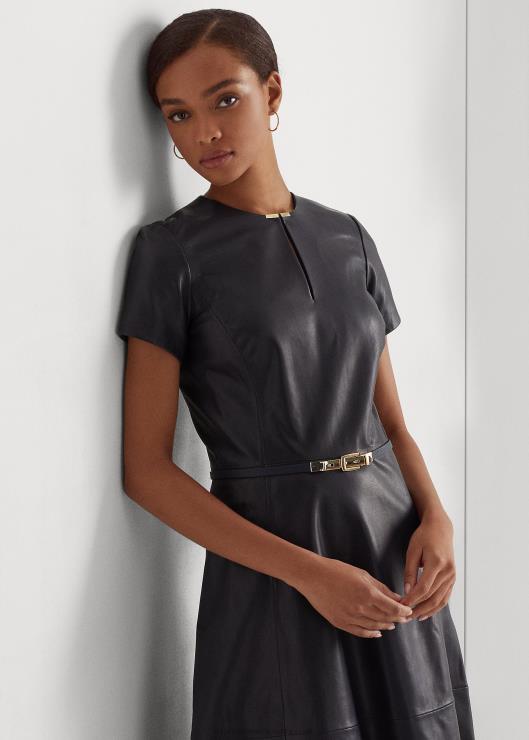 vestido de cuero elástico con cinturón mujer Armada Ralph Lauren 2XR2V9547