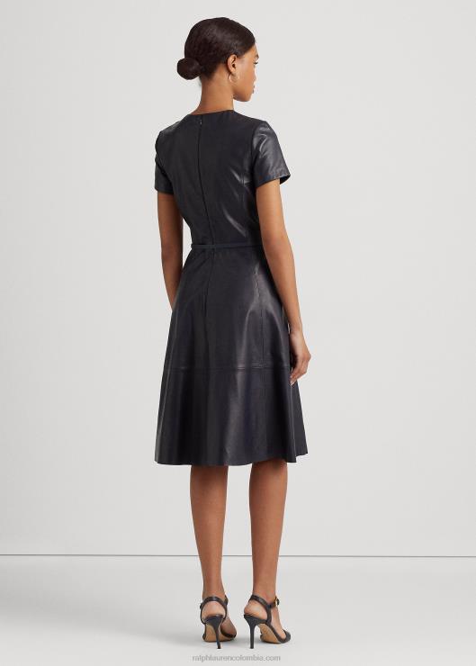 vestido de cuero elástico con cinturón mujer Armada Ralph Lauren 2XR2V9547