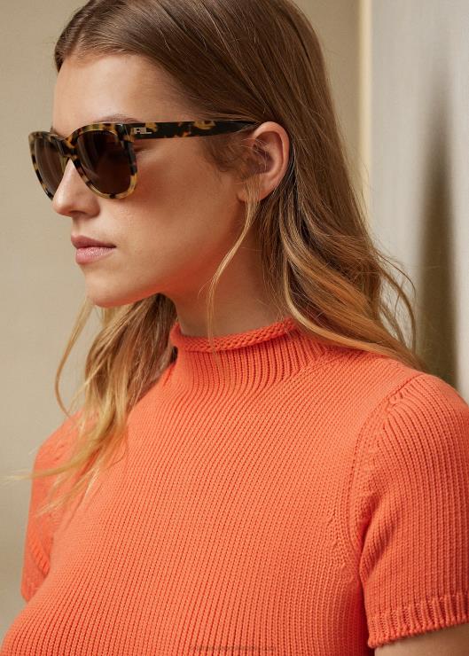 vestido de día de suéter de manga corta con cuello vuelto mujer melón Ralph Lauren 2XR2V9313