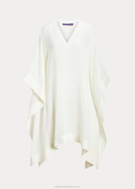 vestido de día gaelle de gasa de lino mujer crema de lujo Ralph Lauren 2XR2V9310