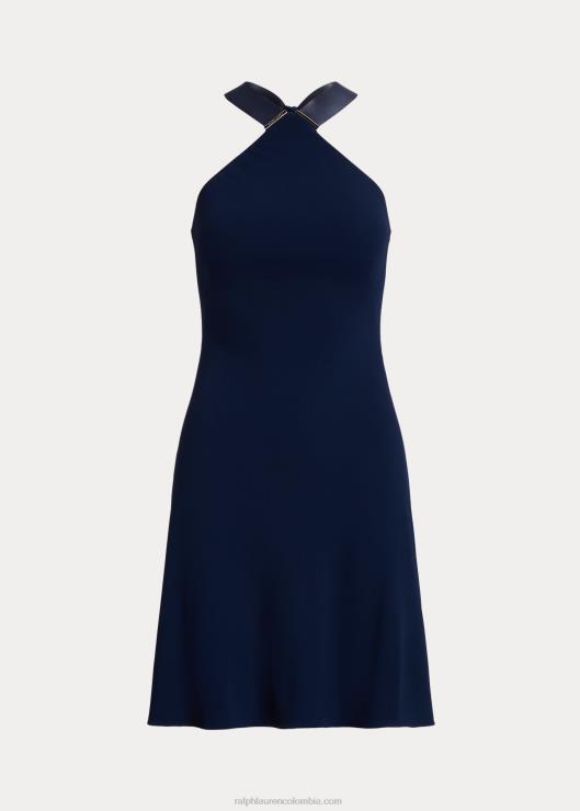 vestido de día halter jersey jinett mujer marina de lujo Ralph Lauren 2XR2V3499