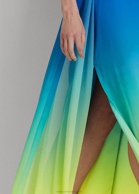 vestido de fiesta de gasa con estampado degradado mujerRalph Lauren 2XR2V3925