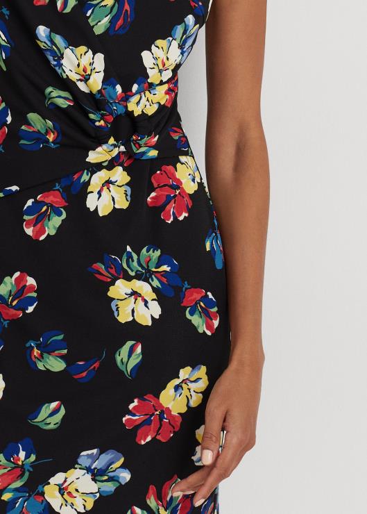vestido de manga corta con estampado floral mujer negro multi Ralph Lauren 2XR2V3873
