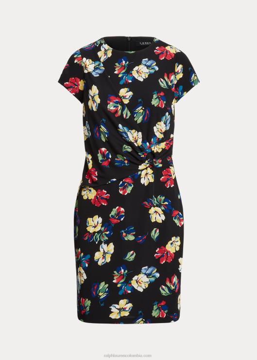 vestido de manga corta con estampado floral mujer negro multi Ralph Lauren 2XR2V4354
